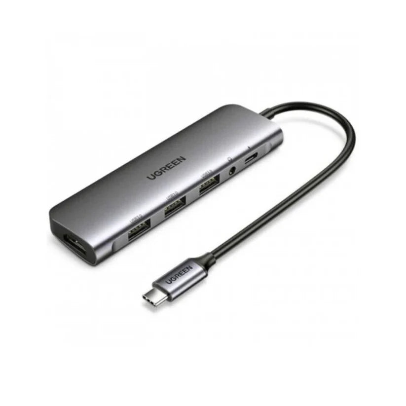 UGREEN USB-C Hub with HDMI, 3×USB-A, 3.5mm Audio, and PD 100W