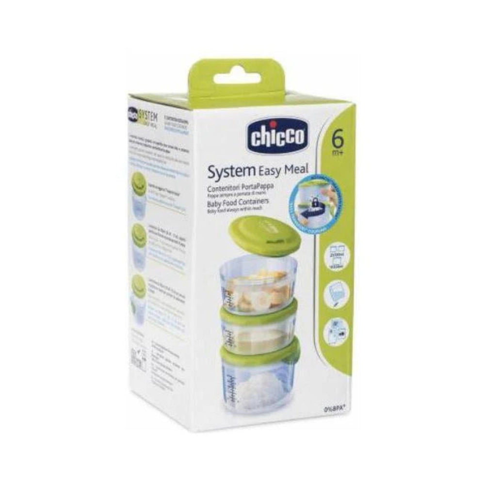 Chicco Food Containers System 6M+ Airtight Baby Food Storage