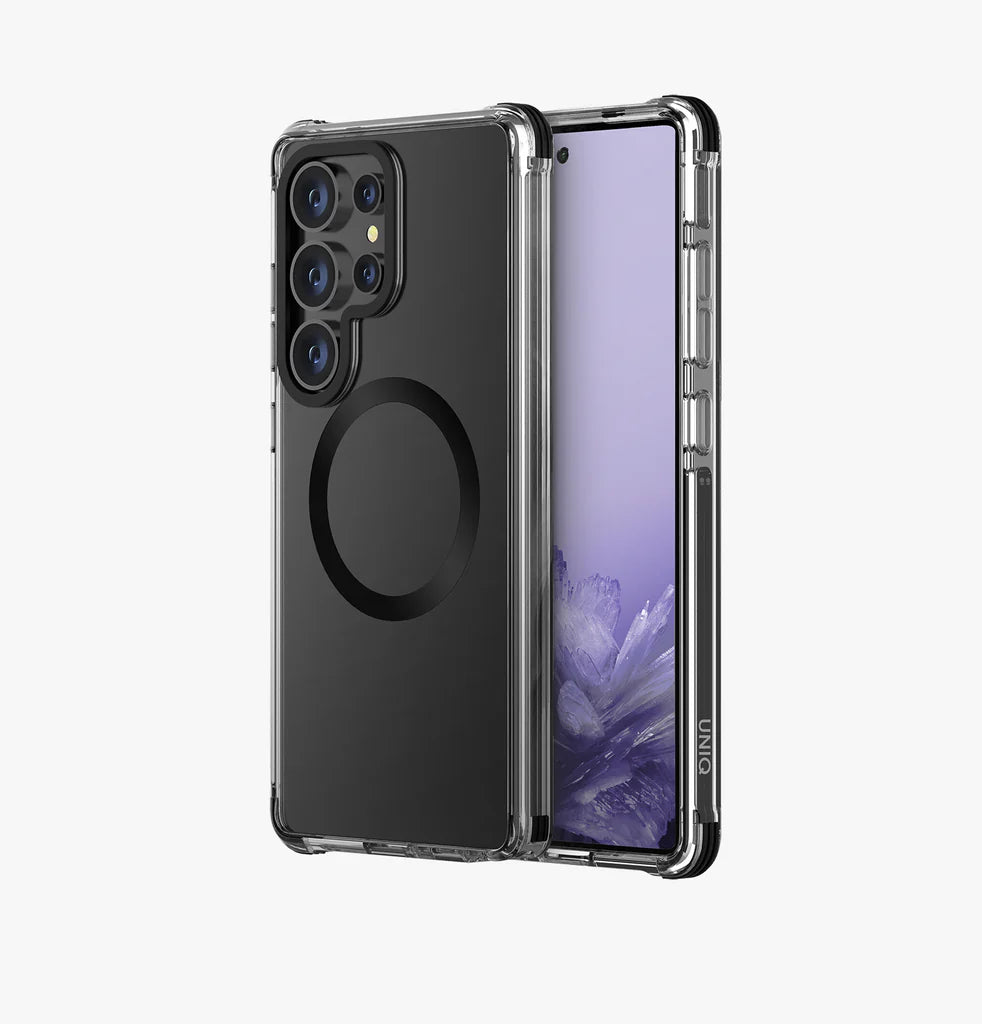 UNIQ HYBRID Galaxy S25 Ultra MagClick Charging Case – Carbon Black