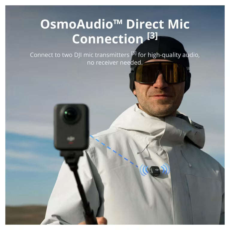 DJI Osmo 360 Adventure Combo – 8K 360° Action Camera, 1-Inch Sensor, 120MP, 4-Mic Audio, 3 Batteries