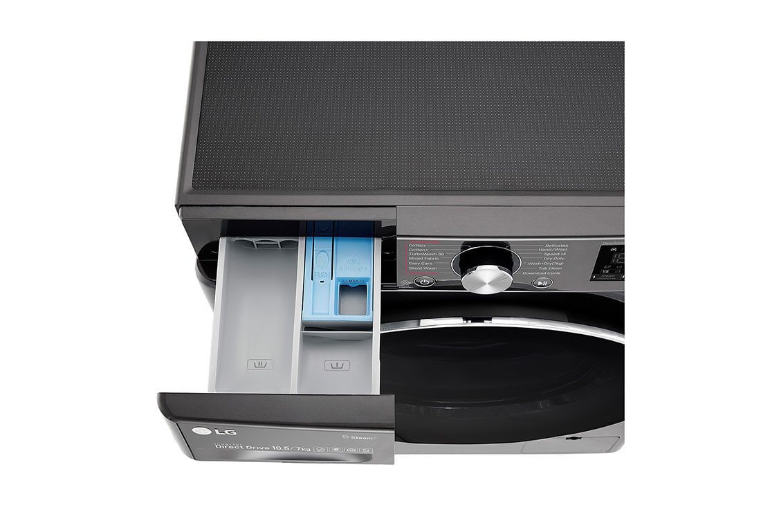 LG Washer Dryer Combo 10.5kg/7kg - AI Direct Drive, Steam, Black