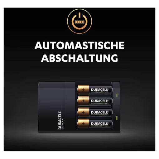 Duracell CEF14 4-Hour Battery Charger with AA & AAA Rechargeable Batteries