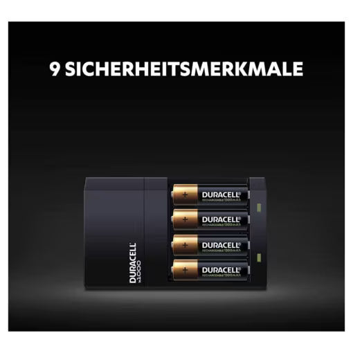 Duracell CEF14 4-Hour Battery Charger with AA & AAA Rechargeable Batteries