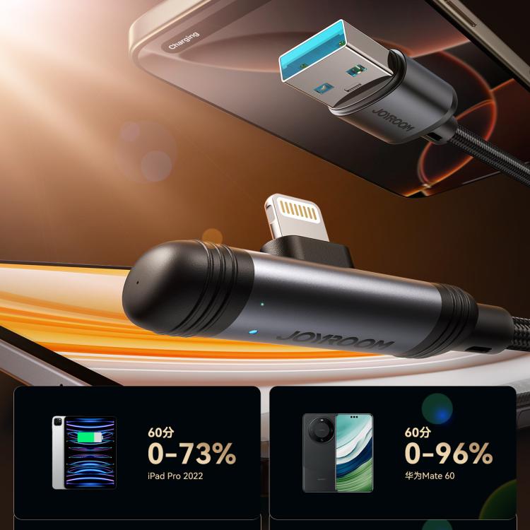 JOYROOM S-A56 USB to Lightning 3A 90° Fast Charging Cable 1.2m