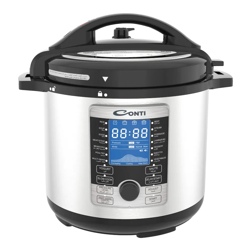 CONTI Pressure Cooker 8L - 15 Programs Stainless Steel