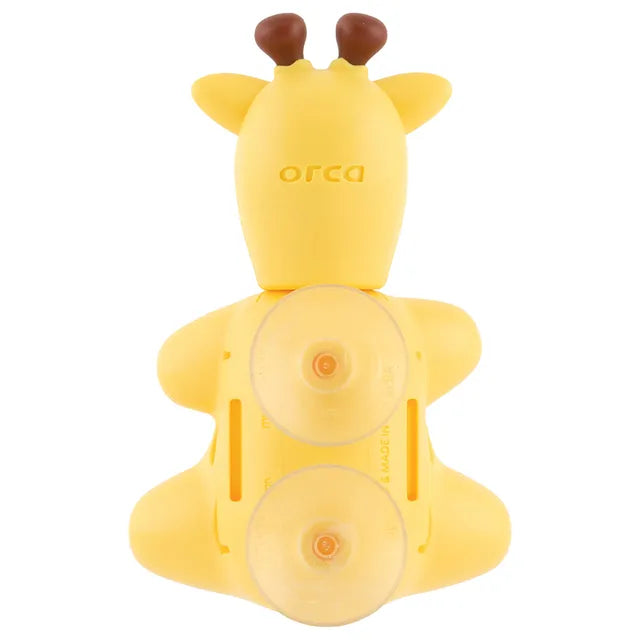 Flipper - Fun Animal Toothbrush With Holder for Kids - Giraffe (Colour May Vary)