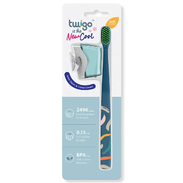 Flipper - Twigo Toothbrush With Cover - Ocean Blue