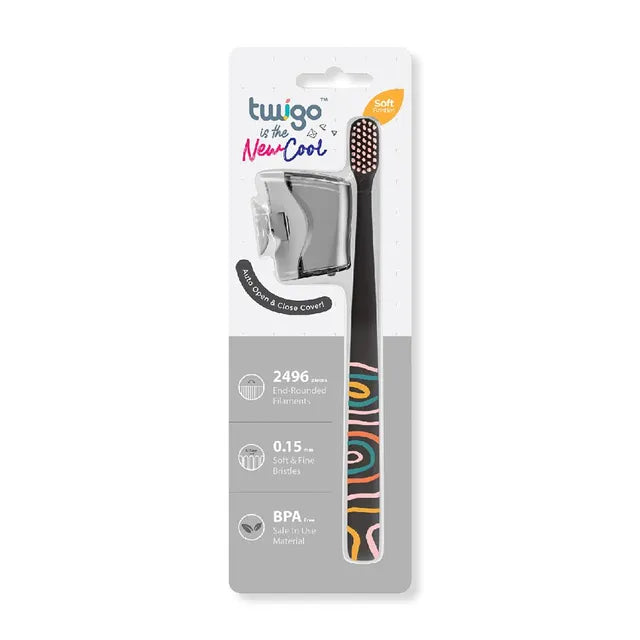 Flipper - Twigo Toothbrush With Cover - Smoke