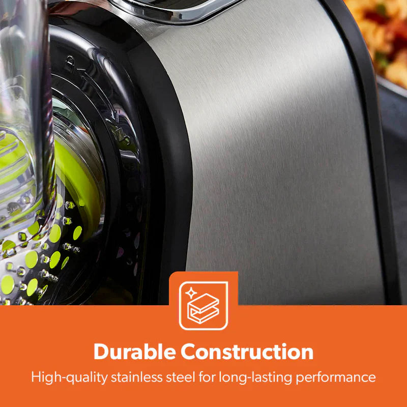 Geepas GSM63022UK 4-in-1 Salad Maker – 200W, Stainless Steel, 4 Cones, Shred, Slice, Grind & Mash, 2-Year Warranty