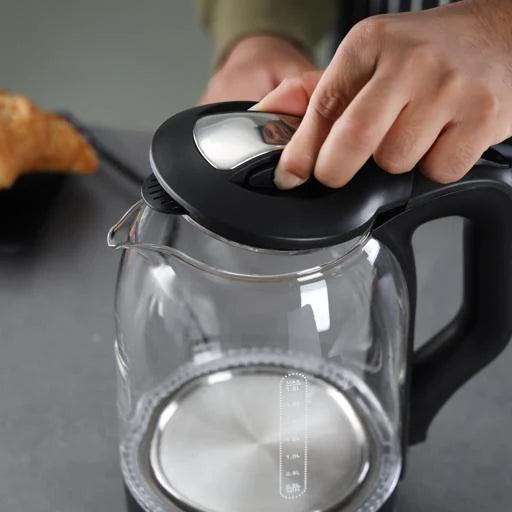 Geepas GK9901 Electric Glass Kettle 1.8L – 1500W Fast Boil with Auto Shut-Off & Boil Dry Protection