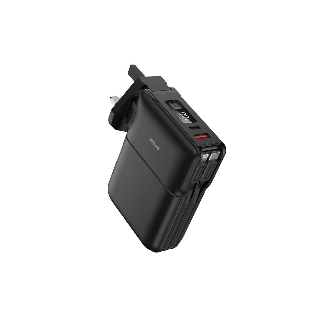 Green Lion Travel Power Bank 10000mAh – Adapter & Phone Holder