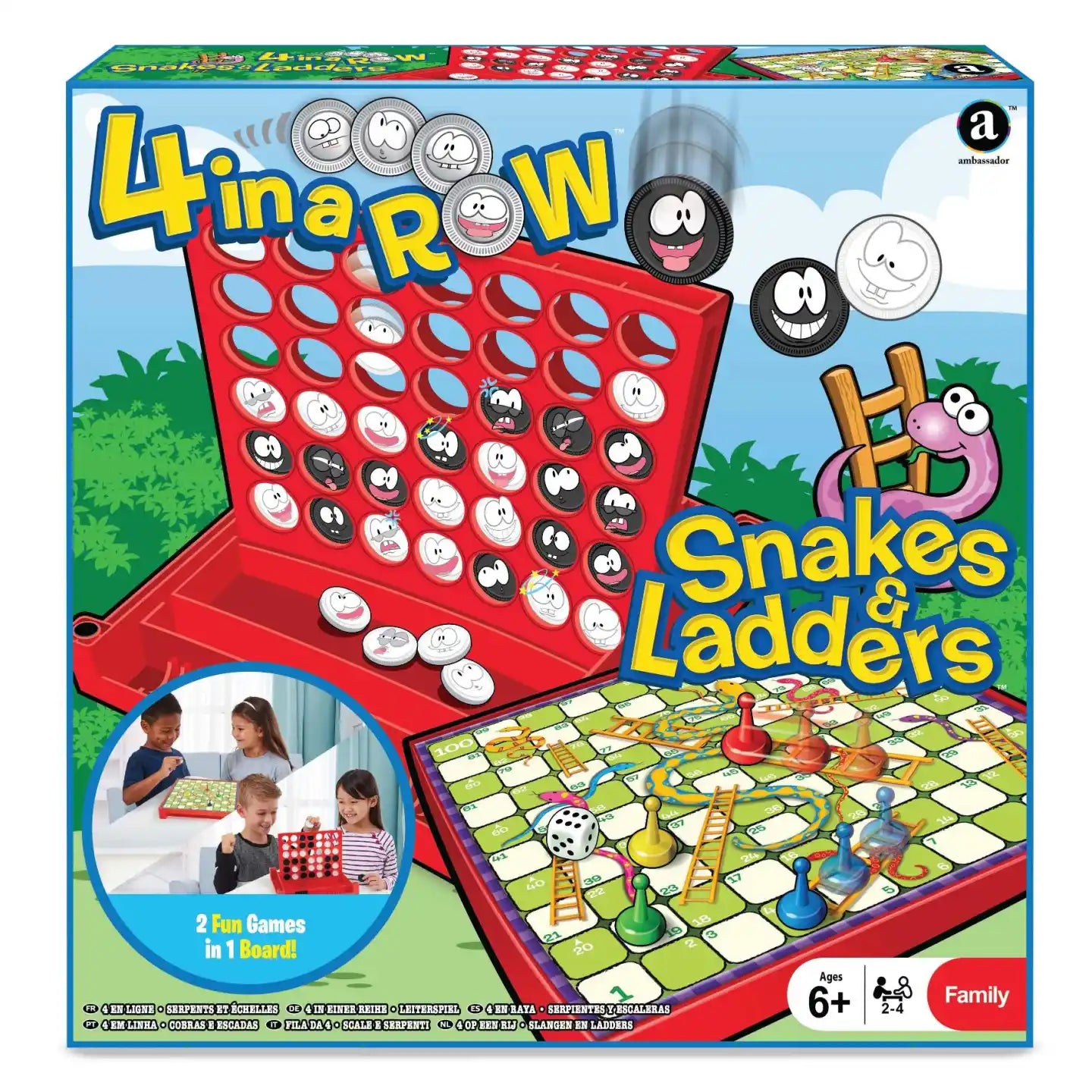 Ambassador – 4 in a Row & Snakes & Ladders Combo