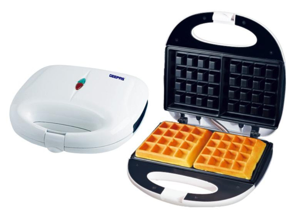 Geepas 2-Slice Waffle Maker Nonstick Thermostat Control
