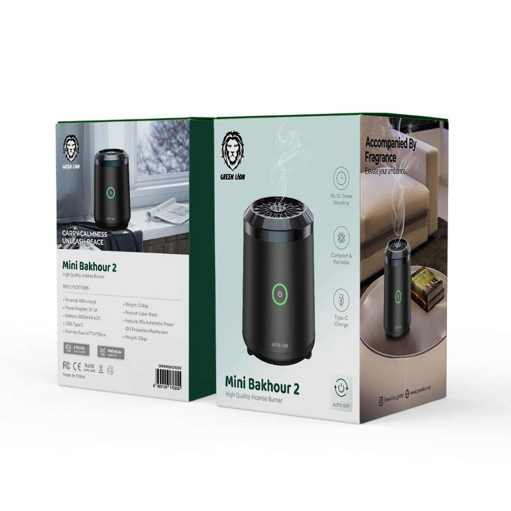 Green Lion Mini Bakhour 2 Incense Burner – 2000mAh Battery