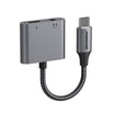 RockRose Nexus AC USB C to USB C & 3.5mm Adapter Charge & Listen - Grey