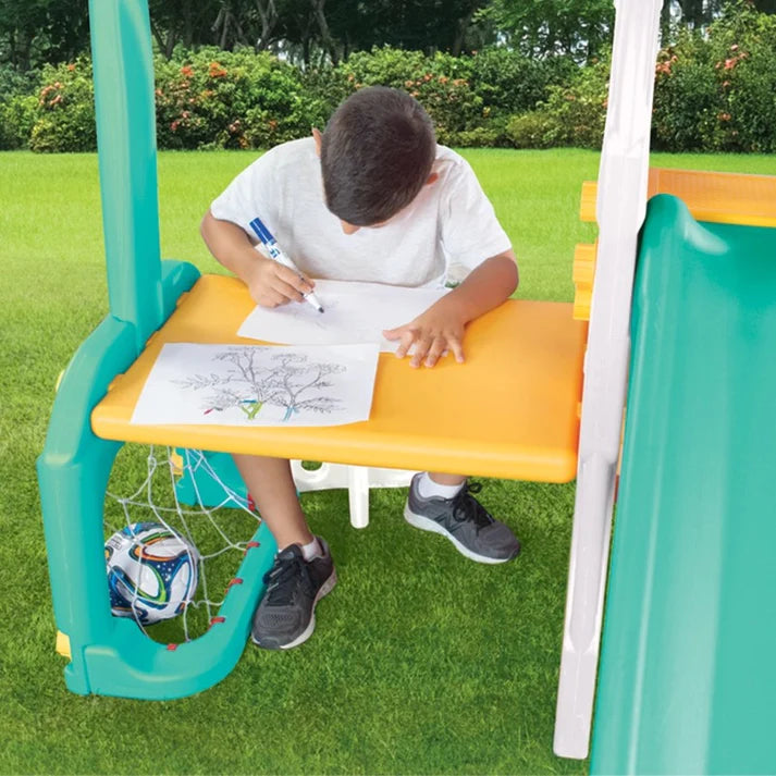 Dolu 7-in-1 Kids Playground – Slide, Swing, Basketball & More