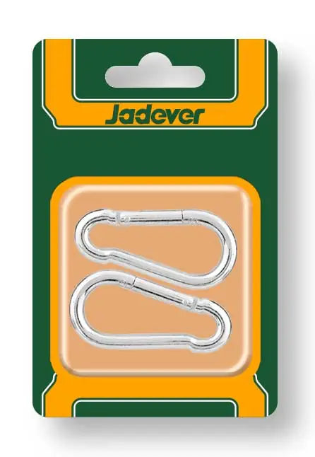 Jadever 60mm Firefighter-Style Carabiner Set | 2pcs Metal Clip Hooks