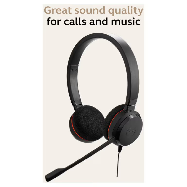 Jabra Evolve 20 SE – Professional Headset for Calls & Audio | Teams & Skype Certified