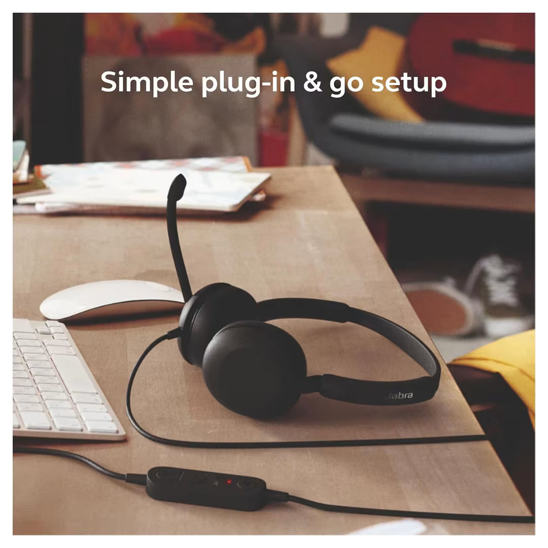 Jabra Evolve 10 USB-A Stereo Headset – Noise-Cancelling Mic, PeakStop™ & Eco-Friendly Design