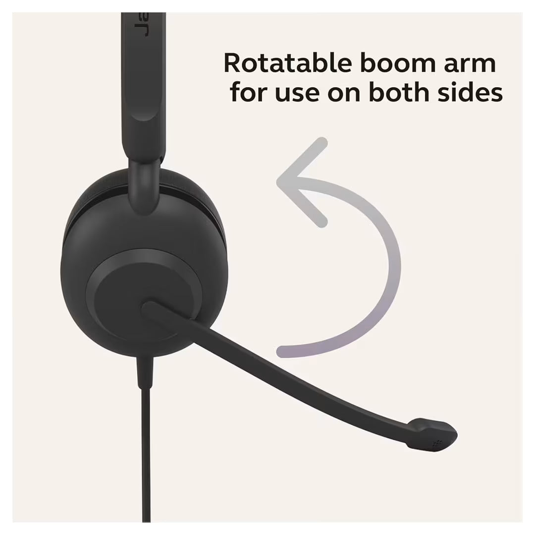 Jabra Evolve 10 USB-A Stereo Headset – Noise-Cancelling Mic, PeakStop™ & Eco-Friendly Design