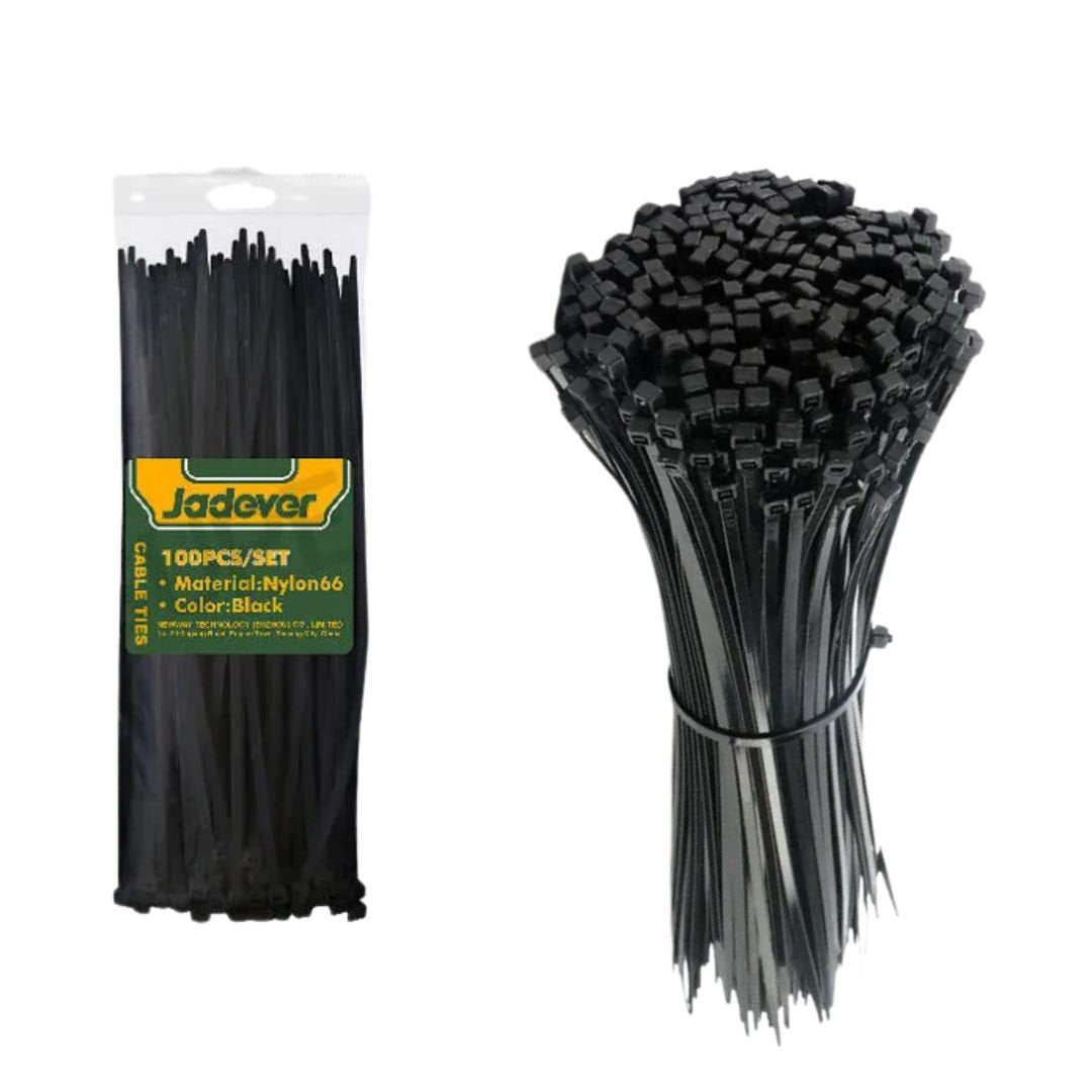 Jadever Cable Ties 500×9mm 100 Pack - Black