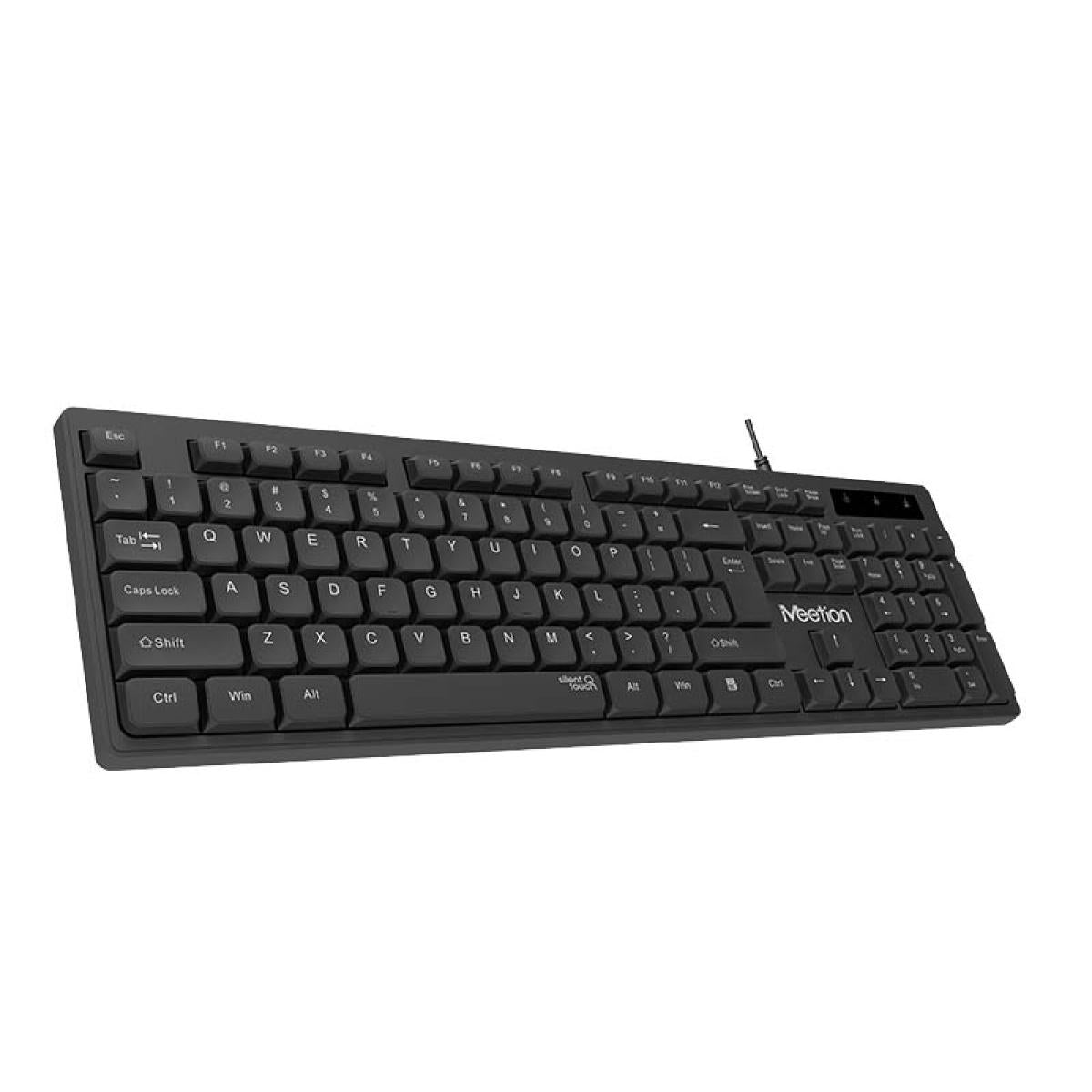 Meetion USB Standard Wired Keyboard - Black