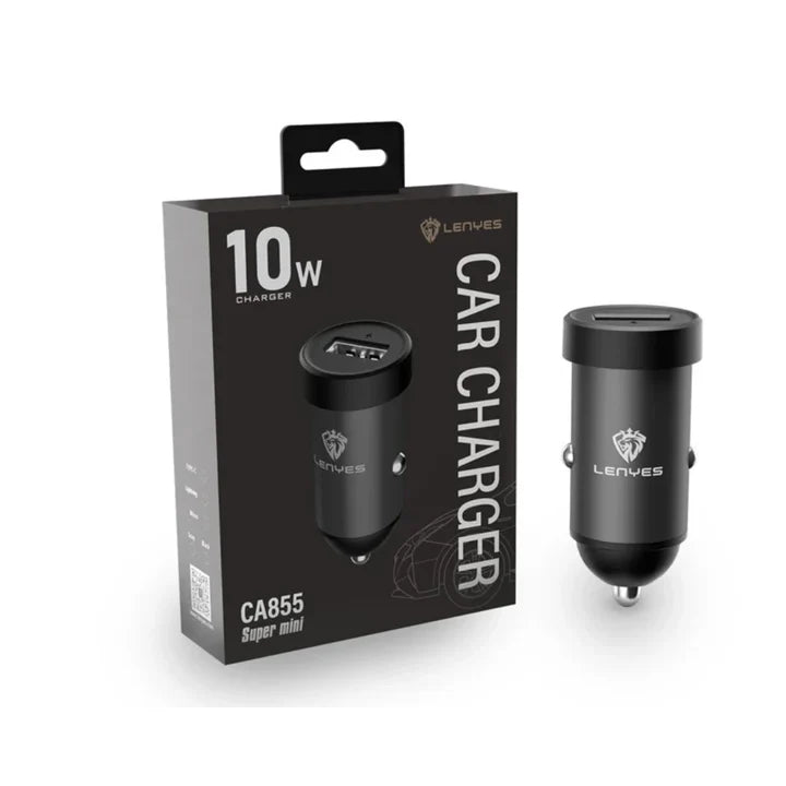 Lenyes CA855 Compact Car Charger USB-A – Black