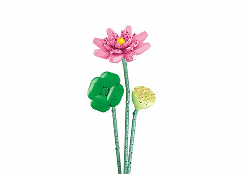 Sluban Pleyerid Lotus Building Set - 258 Pieces | Educational Flower Bricks
