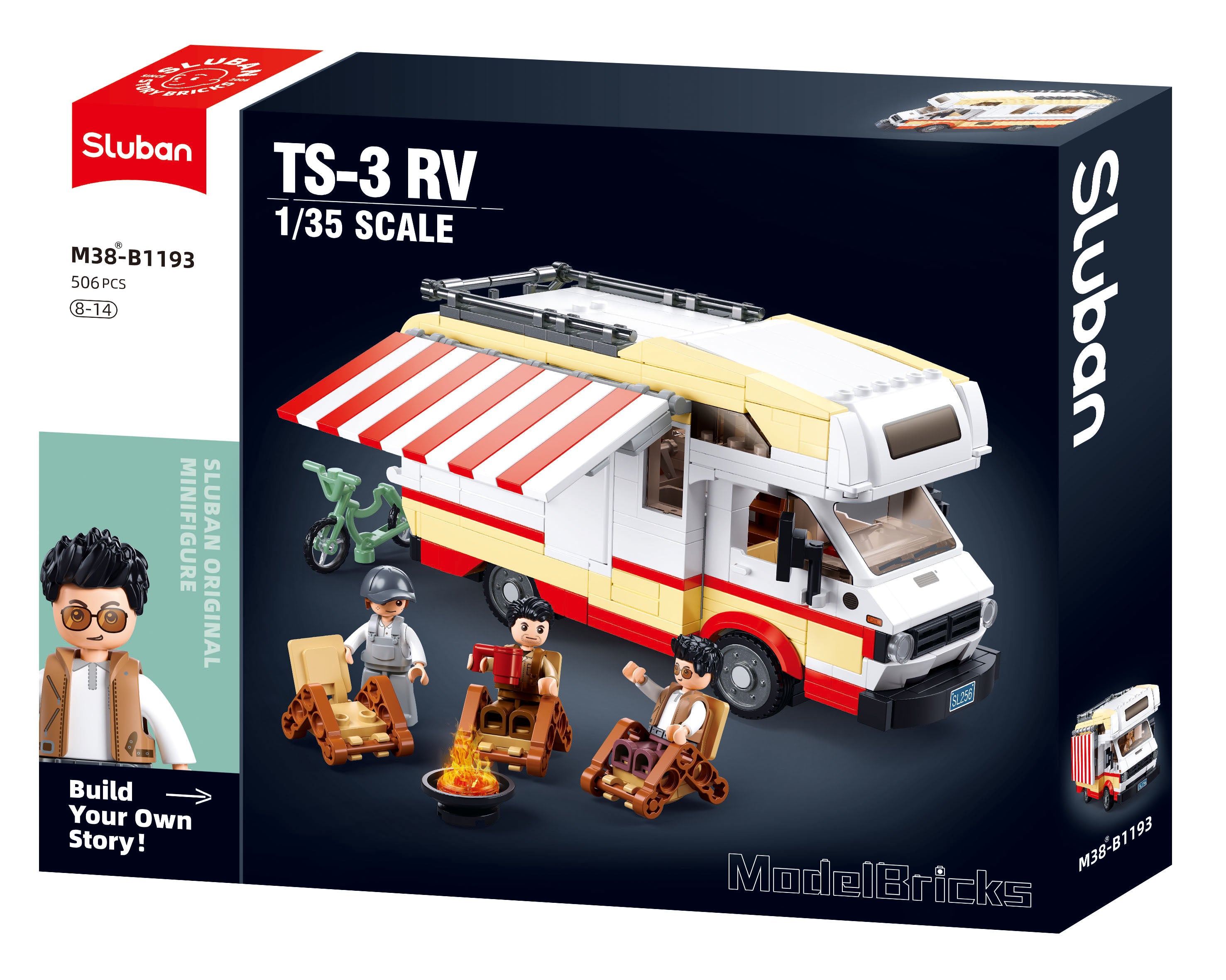 Sluban RV Building Set M38-B1193 - 506 Pieces Model Bricks