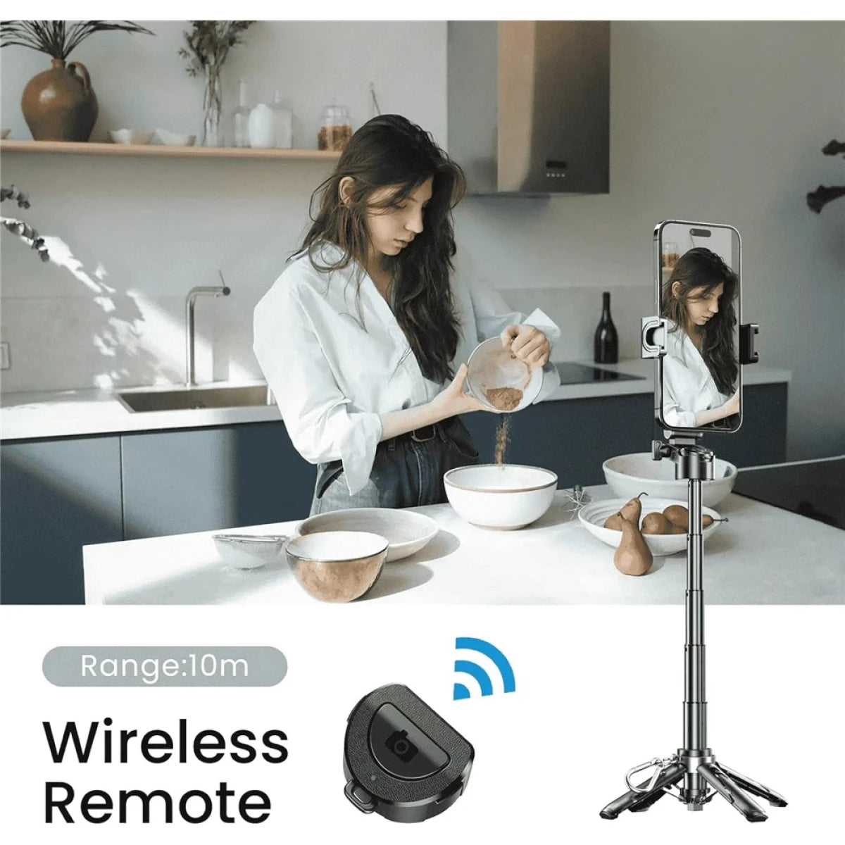 JMARY MT-18 Mini Selfie Tripod with Bluetooth Remote