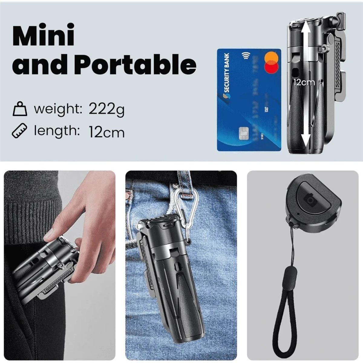 JMARY MT-18 Mini Selfie Tripod with Bluetooth Remote