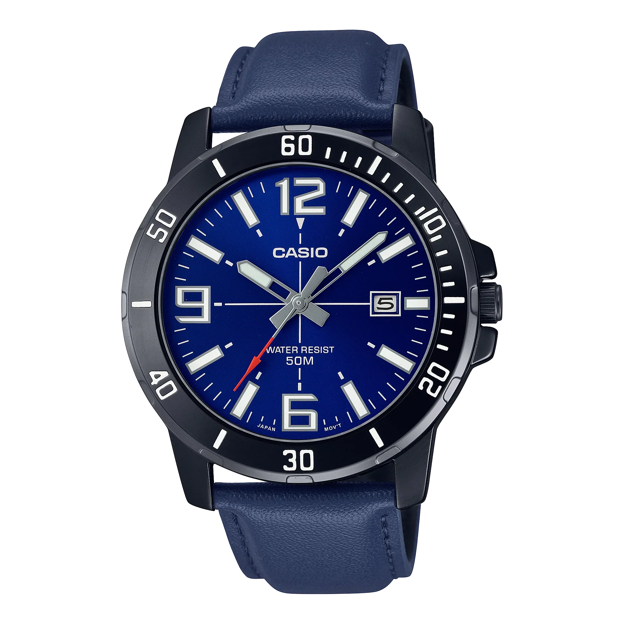Casio, MTP-VD01BL-2BVUDF, Men's Watch - Black Leather