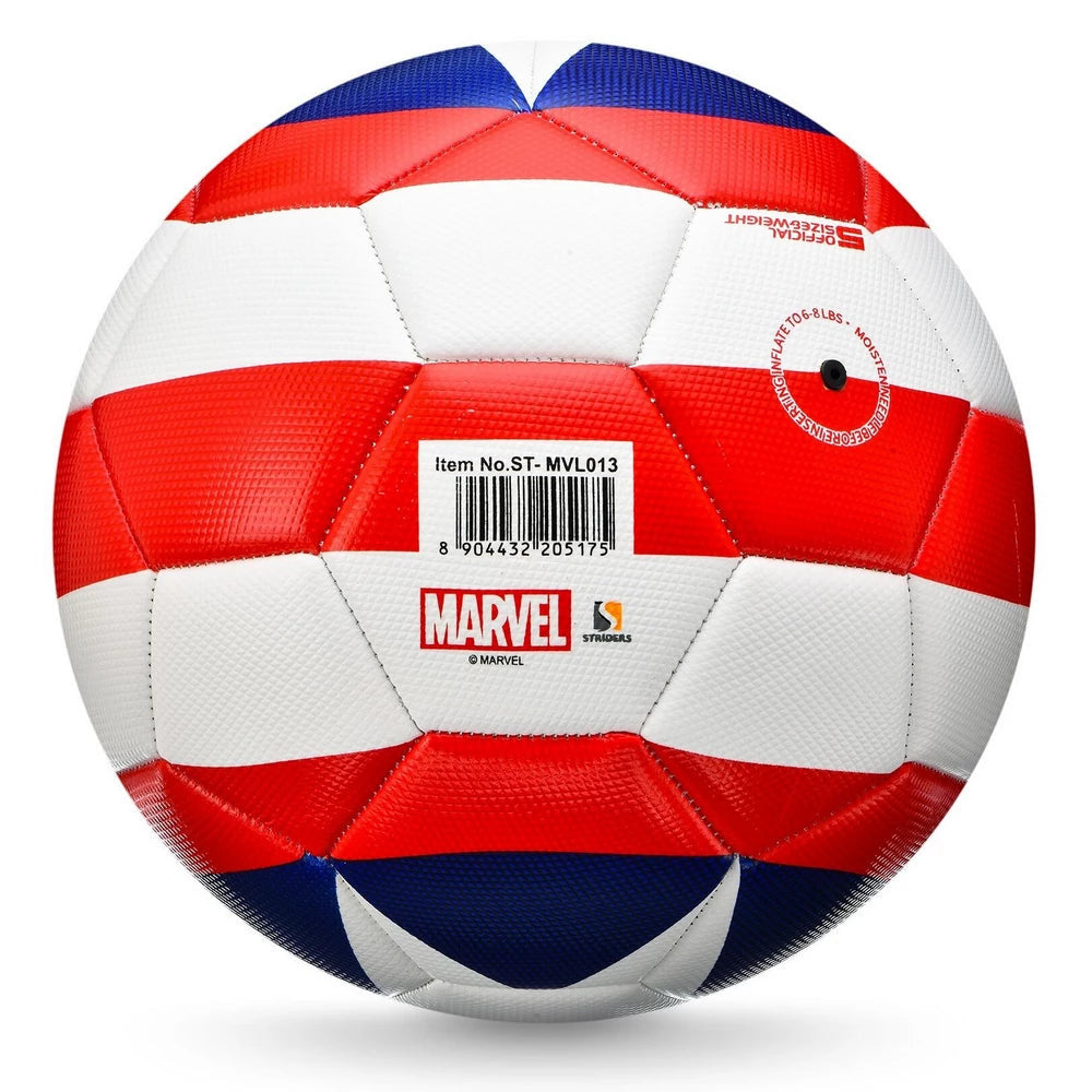 Marvel Captain America Stripes Football - Premium Quality Soccer Ball