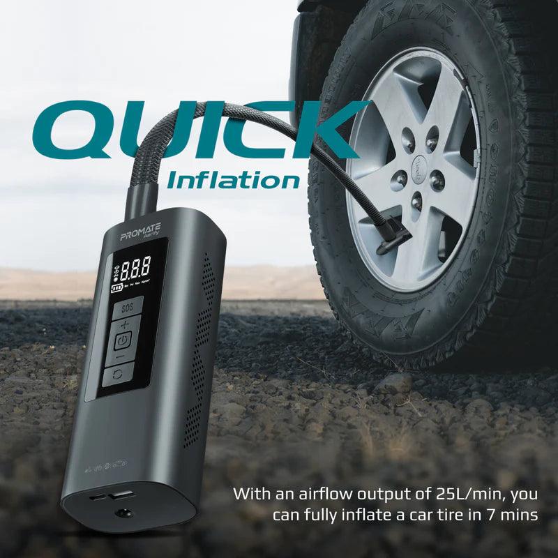 PROMATE Aerify 150PSI Portable Air Compressor with Power Bank 