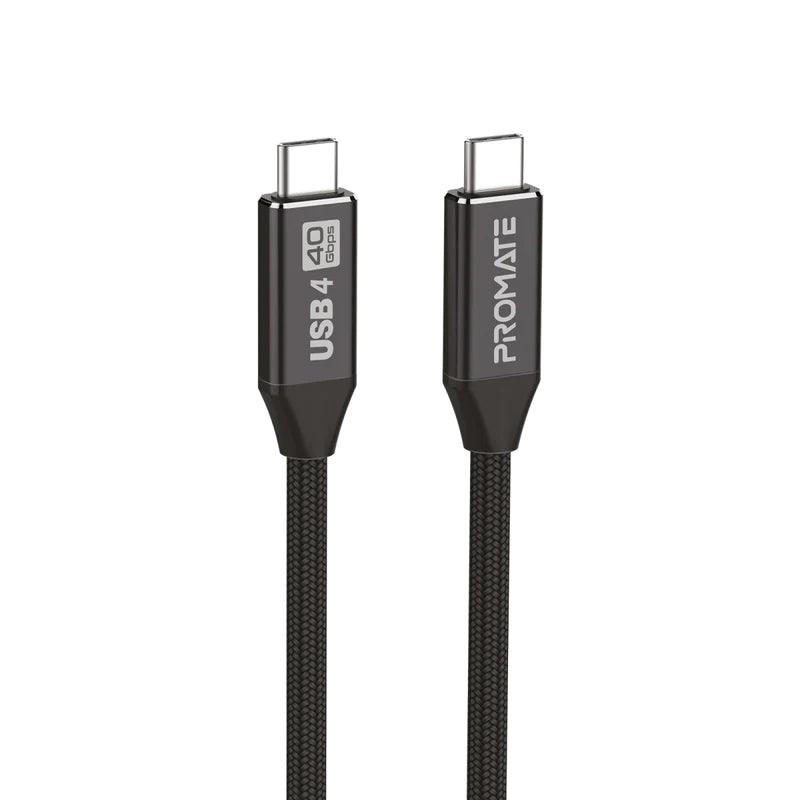 PROMATE USB4™ 40Gbps SuperSpeed Cable2M Durable Design - Black