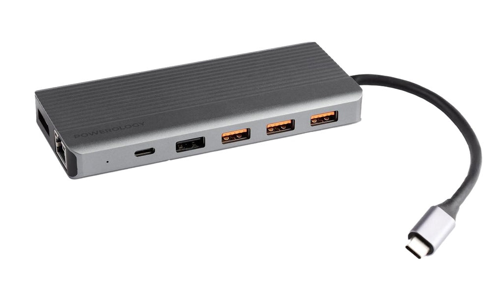 Powerology 13 in 1 USB-C Hub | 4K HDMI, PD 100W, Ethernet, USB