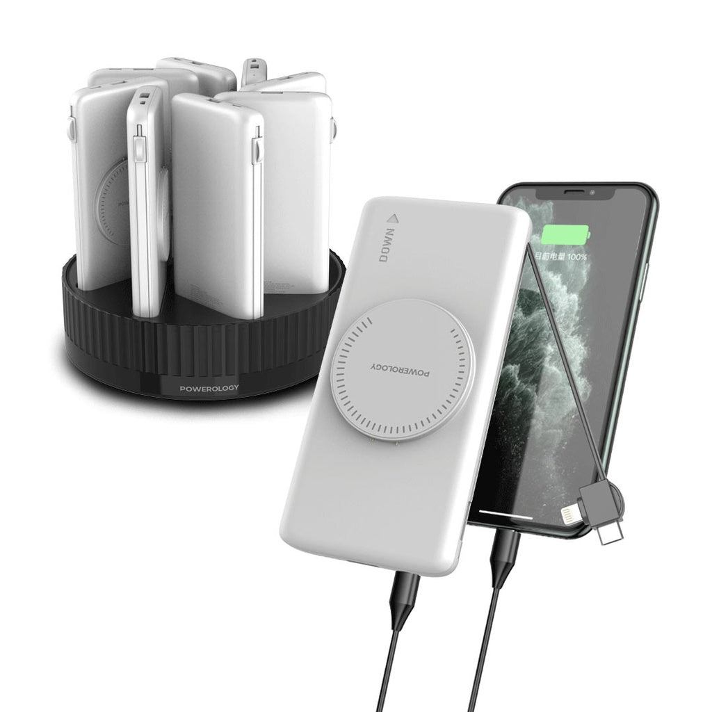Powerology 8 in 1 Wireless Power Bank Station 10000mAh