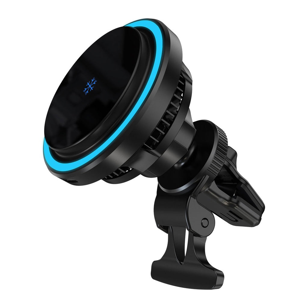 Powerology Qi2 Standard 15W MagSafe Fast Charger Compatible with iPhone 15 - Black