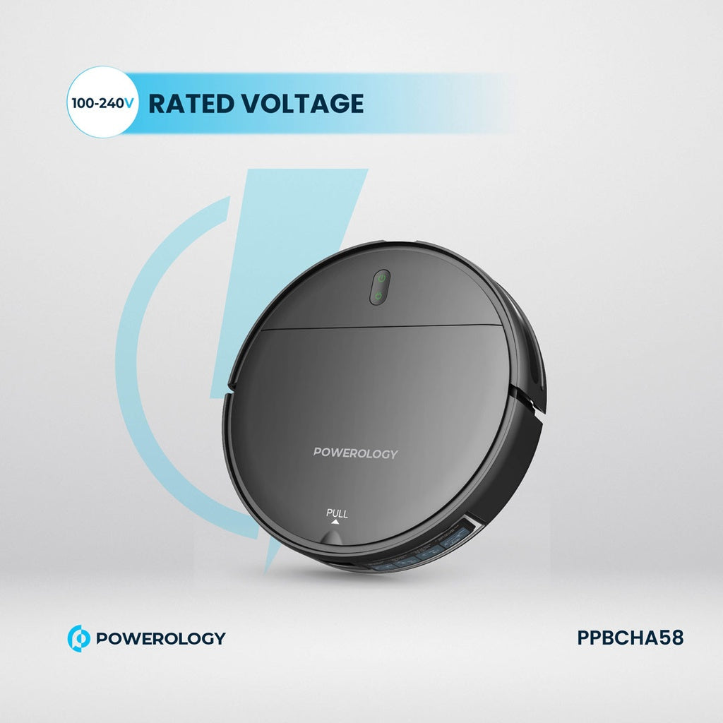 Powerology Smart Robovac 2-in-1 Vacuum & Mop – Black
