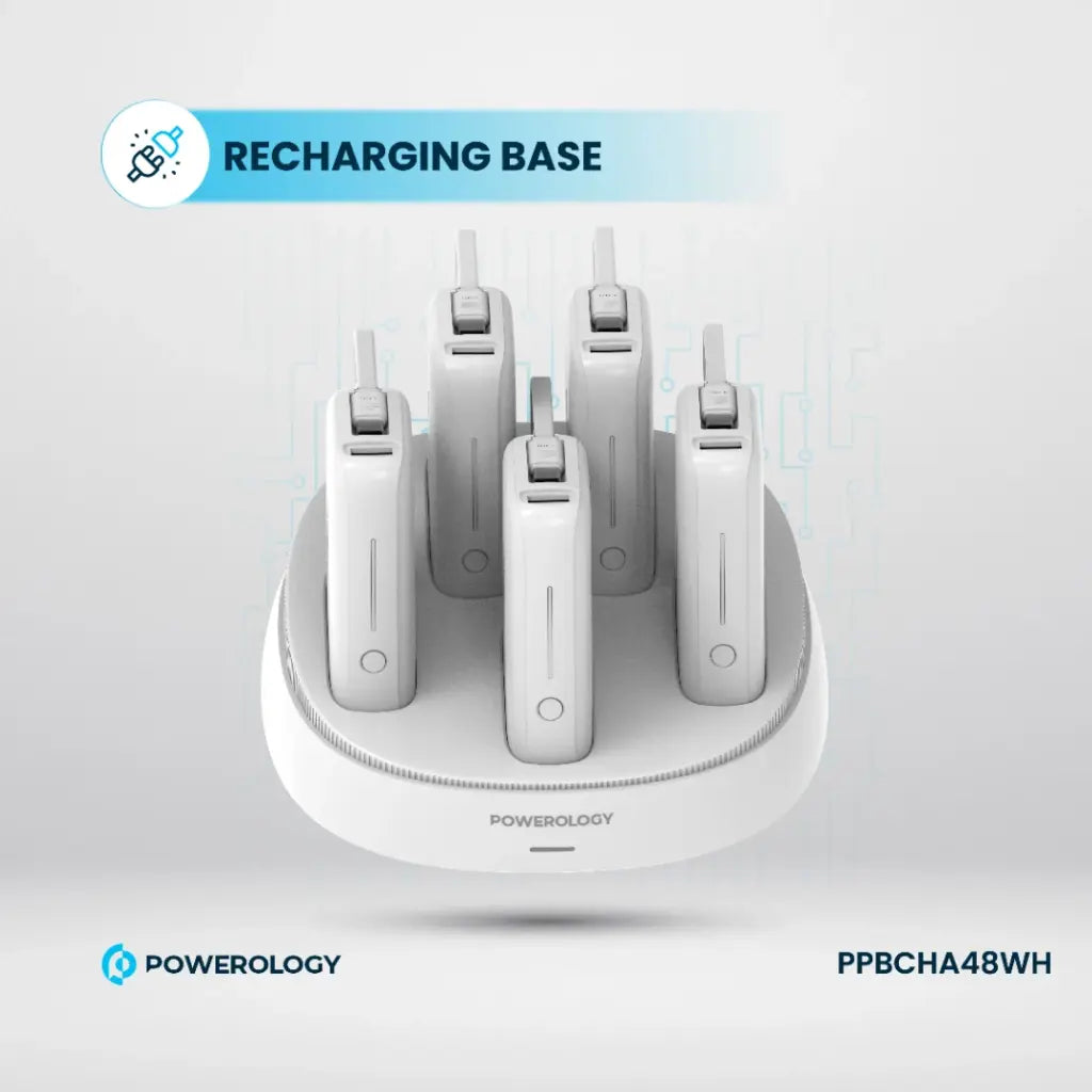 Powerology ×5 10000mAh Power Bank Station | 20W Fast Charging