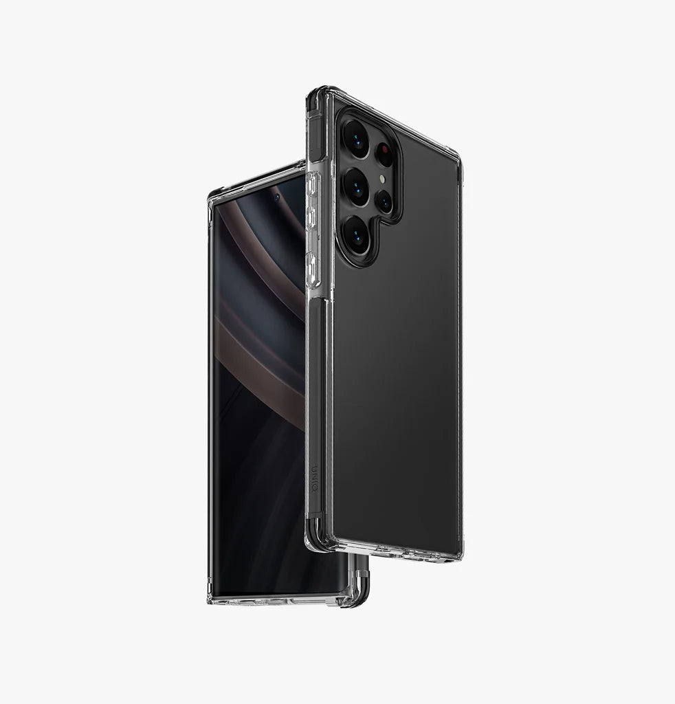 UNIQ HYBRID Galaxy S24 Ultra Combat Case – Carbon Black