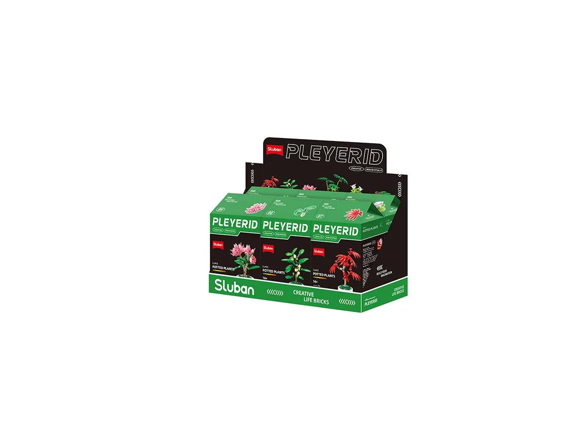 Sluban Tropical Potted Plants M38-B1075 - 532 Piece Building Set | Botanical Home Décor