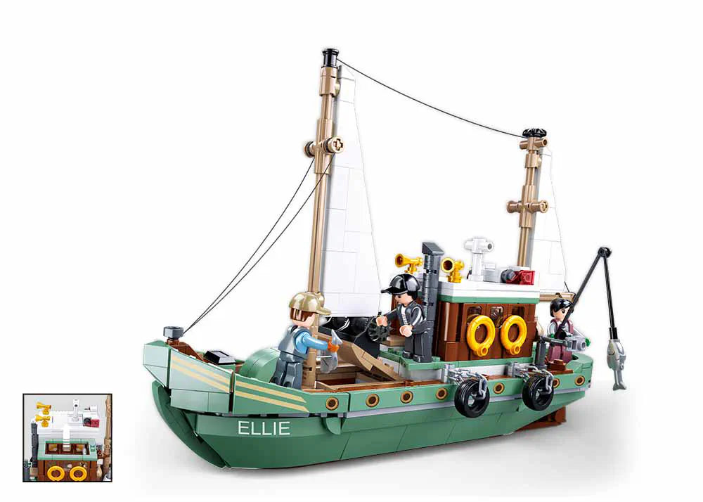 Sluban Fishing Boat M38-B1119 - 1119 Piece Building Set