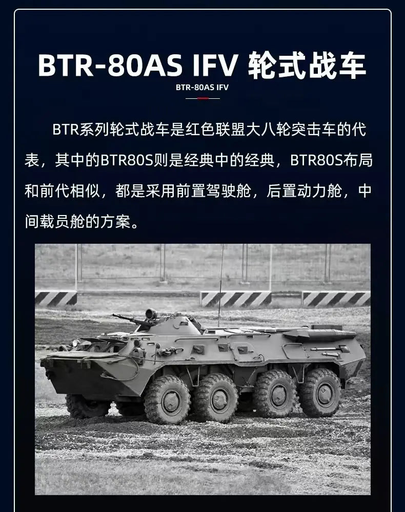 Sluban Modelbricks Tank BTR-80AS IFV 1:35 Scale 619 Pieces | M38-B1251