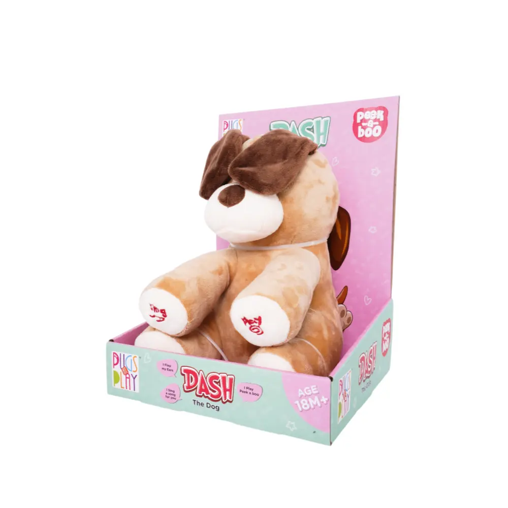 Pugs At Play Peek A Boo Dash 10-Inches Battery Operated