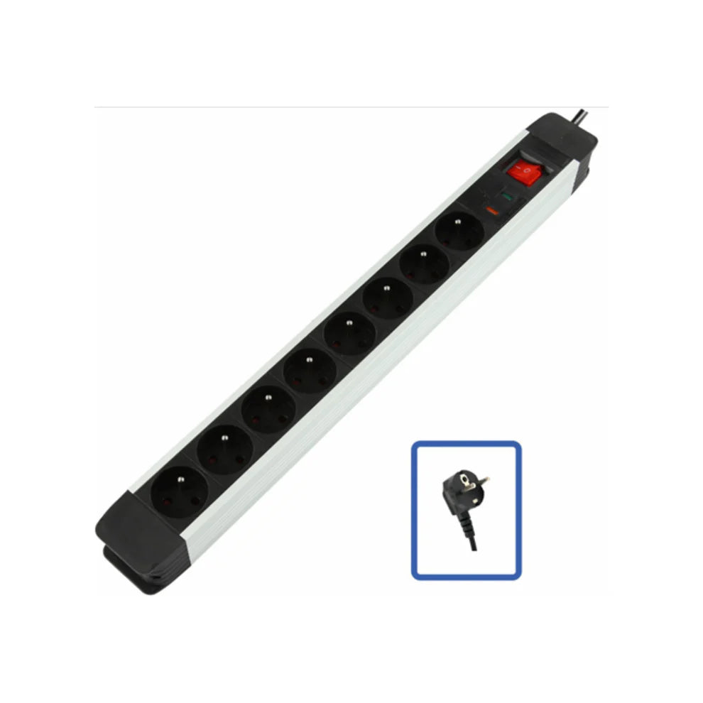 Logon Surge Protected Power Strip | 8-Way LGNAXCW128317431