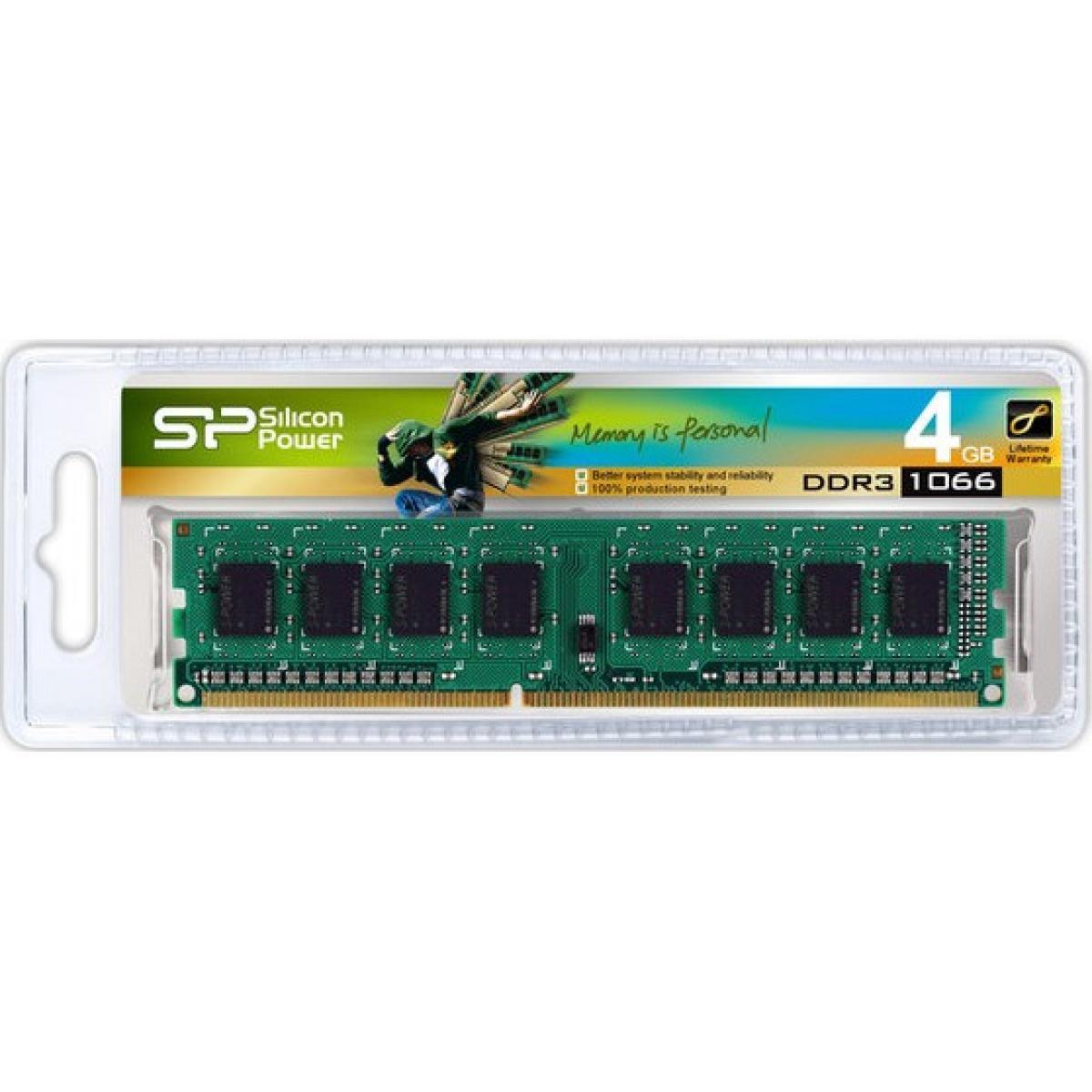 Silicon Power 4GB RAM for PC Reliable 1066 MHz Performance