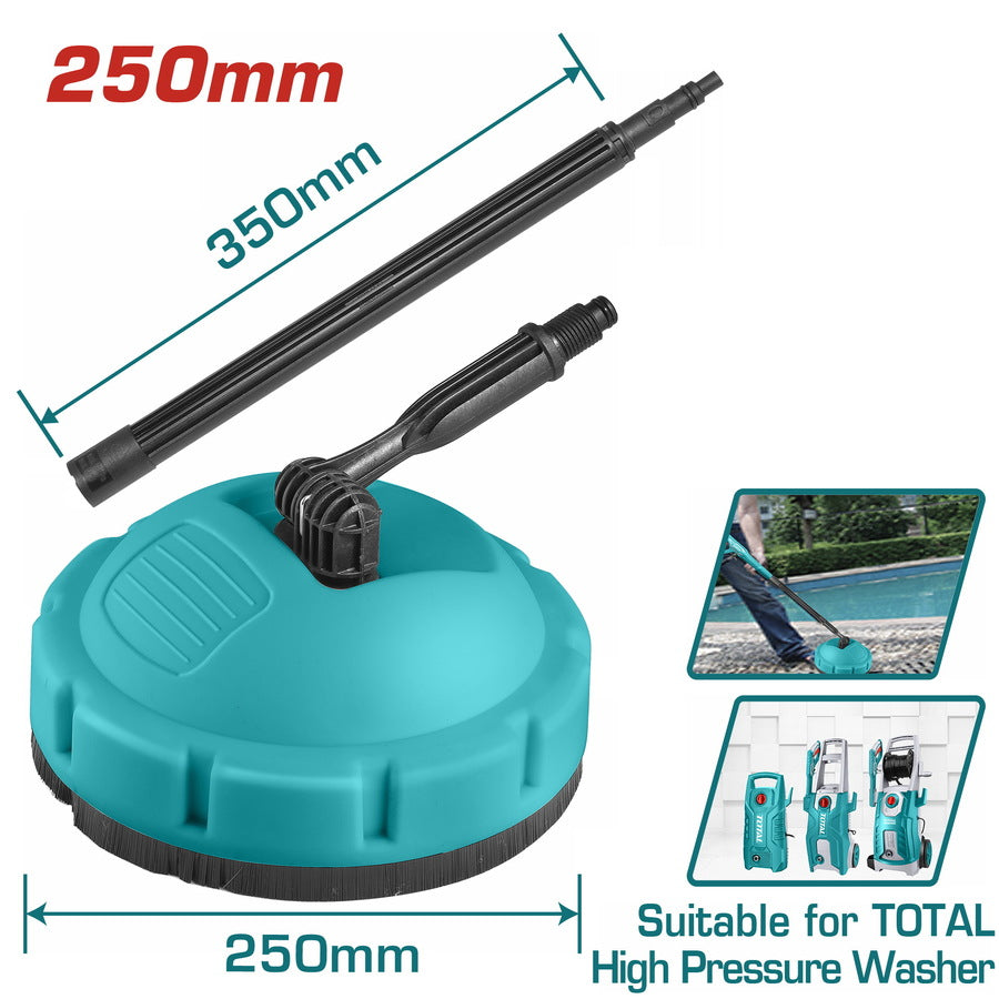 TOTAL Patio Brush 250mm with 400mm Extension Rod