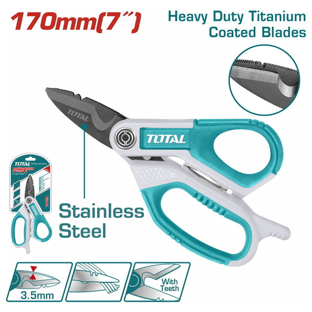 TOTAL Electrician’s Scissors 170mm – THES051708