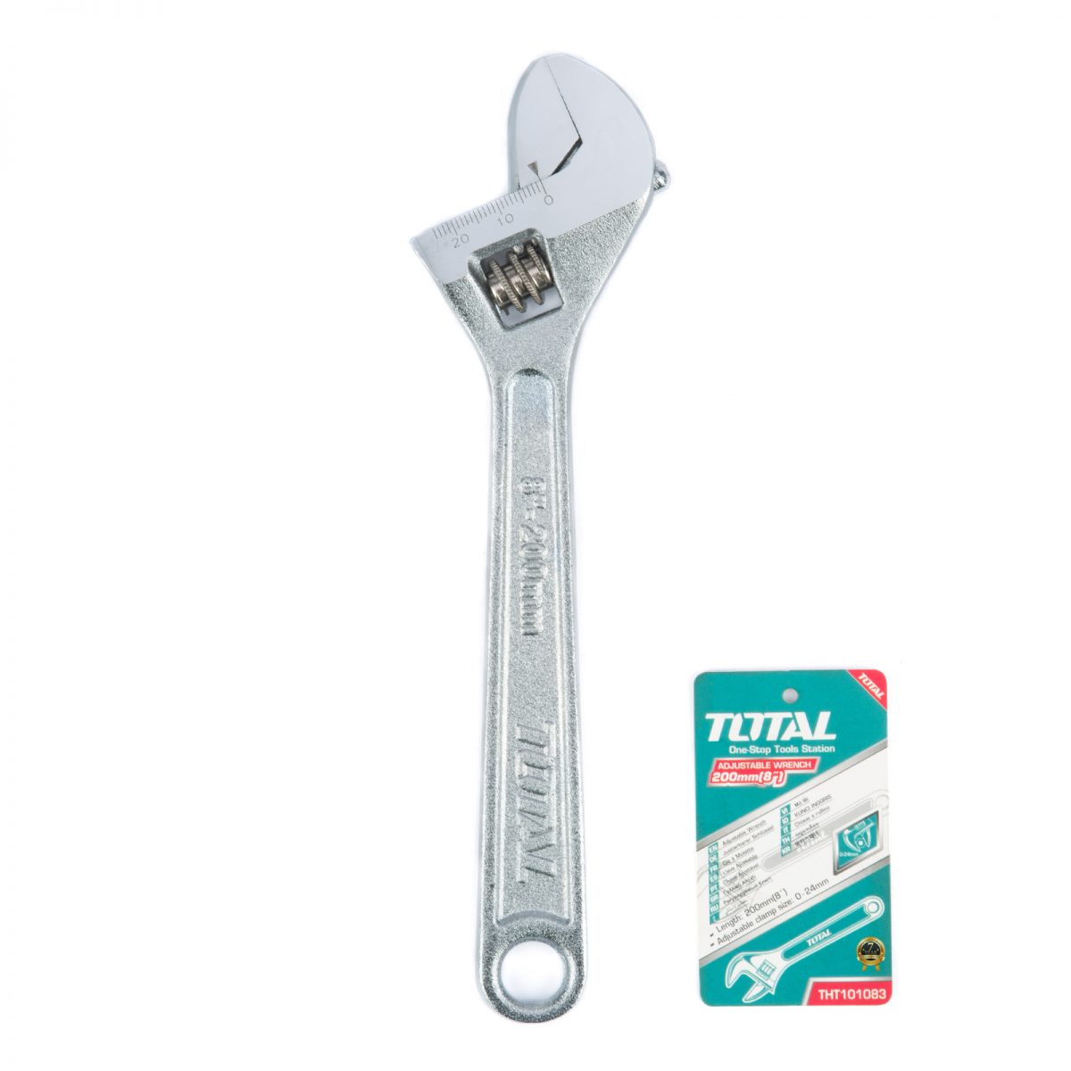 TOTAL 200mm Adjustable Wrench | 8-Inch (THT101083)